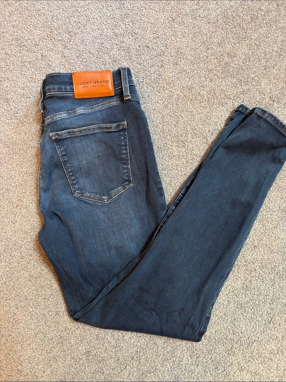 Lucky Brand Washed Indigo Skinny Jeans - Dark Blue